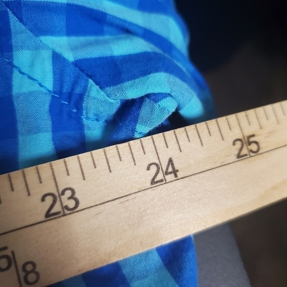 PD&C Classic Plaid Button Down Shirt Men’s XL Blue - Picture 10 of 12